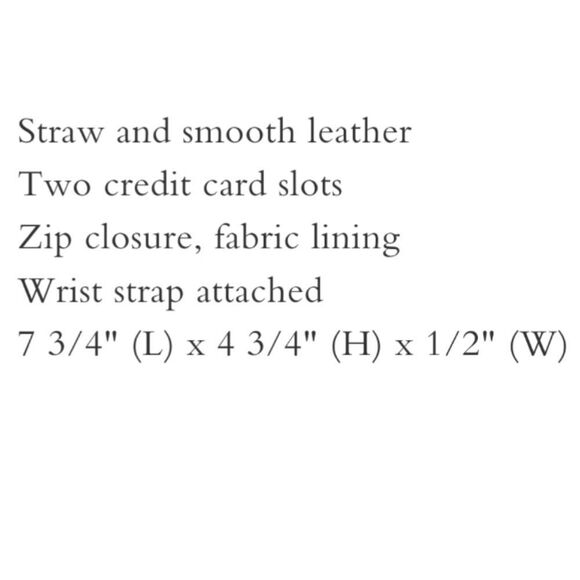 Coach Hawaiian Tropical Floral Embroidery Seagrass/Wicker Wristlet (Large) - Picture 5 of 9